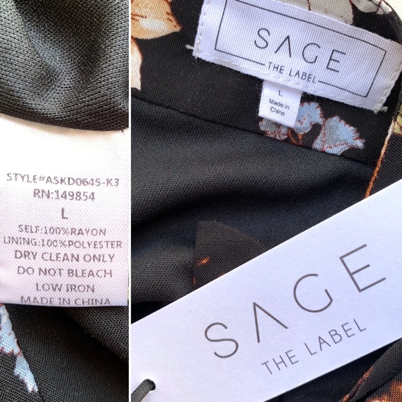 Sage The Label Route 81 Dark Floral Mini Skirt - Picture 8 of 8